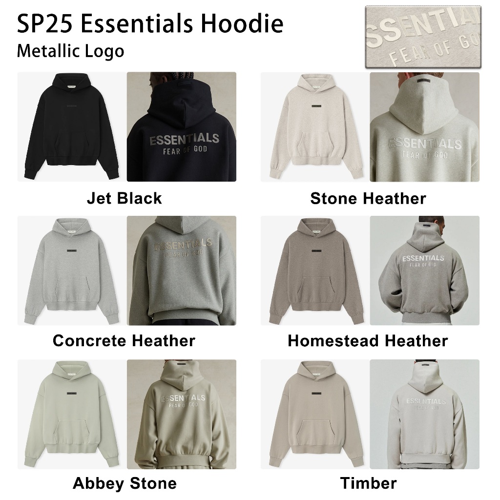 [FW25 CLASSIC COLLECTION] ESSENTIALS Classic Fleece Hoodie - Áo nỉ có mũ ESSENTIALS Fear Of God Clas