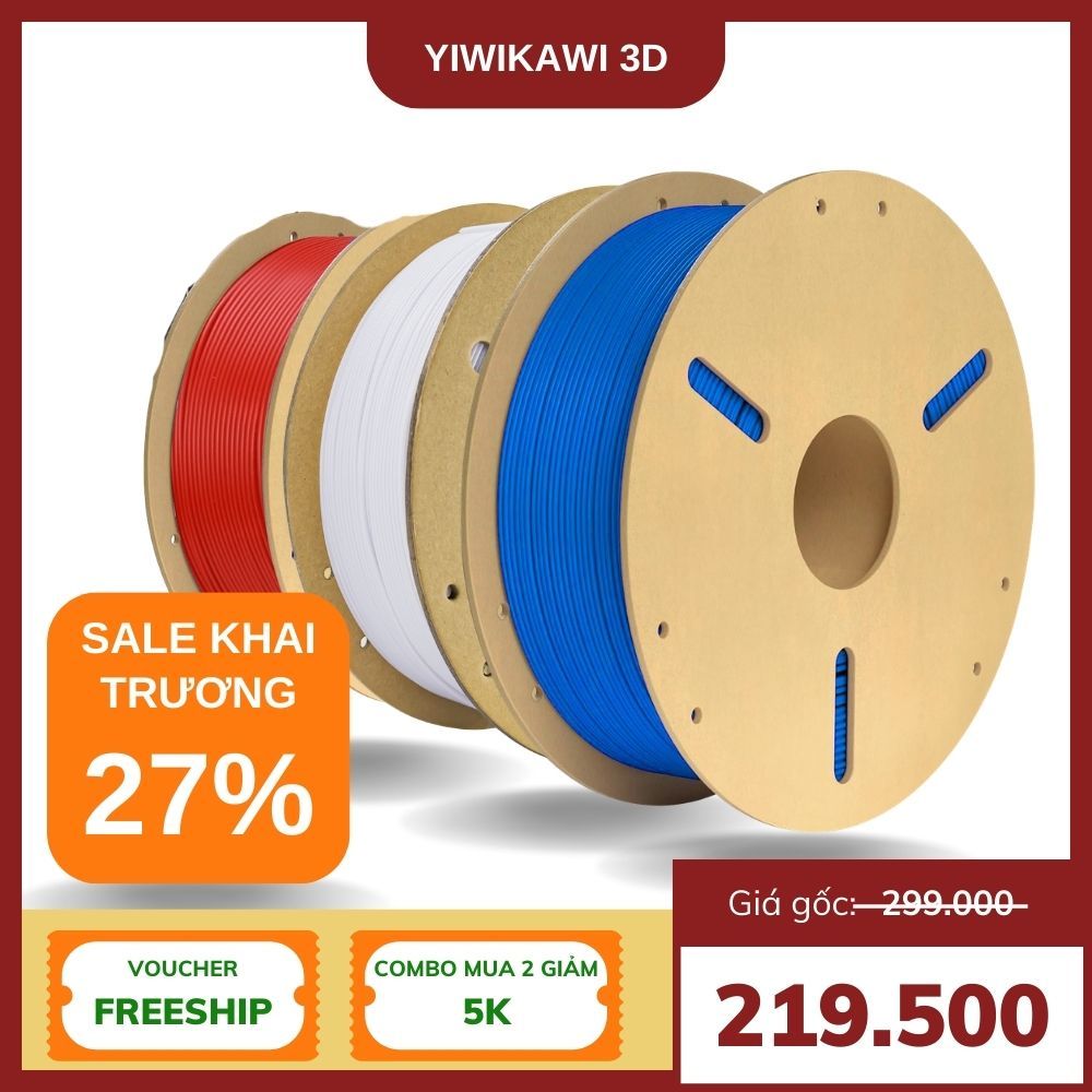 Nhựa In 3D PLA+ Yiwikawi Tinh Khiết Vượt Trội, Nhựa Cuộn 3D Cao Cấp Cho Máy In 3D FDM - Yiwikawi3D