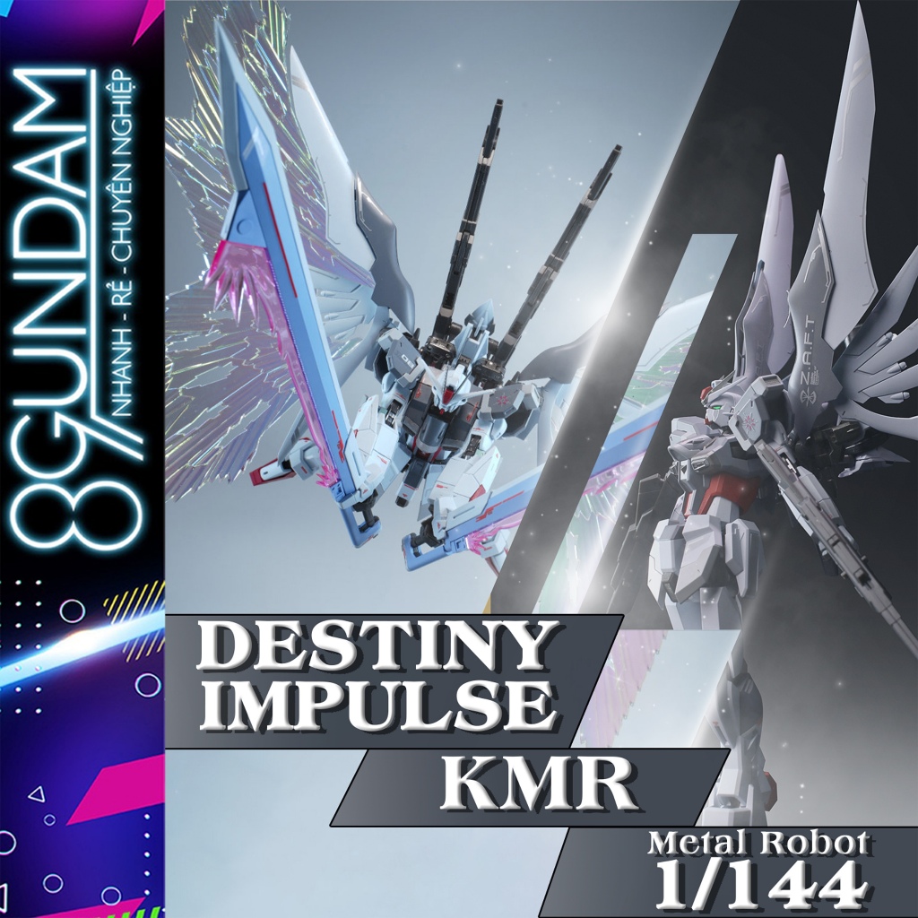 [CÓ SẴN] Mô Hình Lắp Ráp KMR Metal Robot Asura Destiny Impulse Blanche + Wings of Light (tặng kèm ba