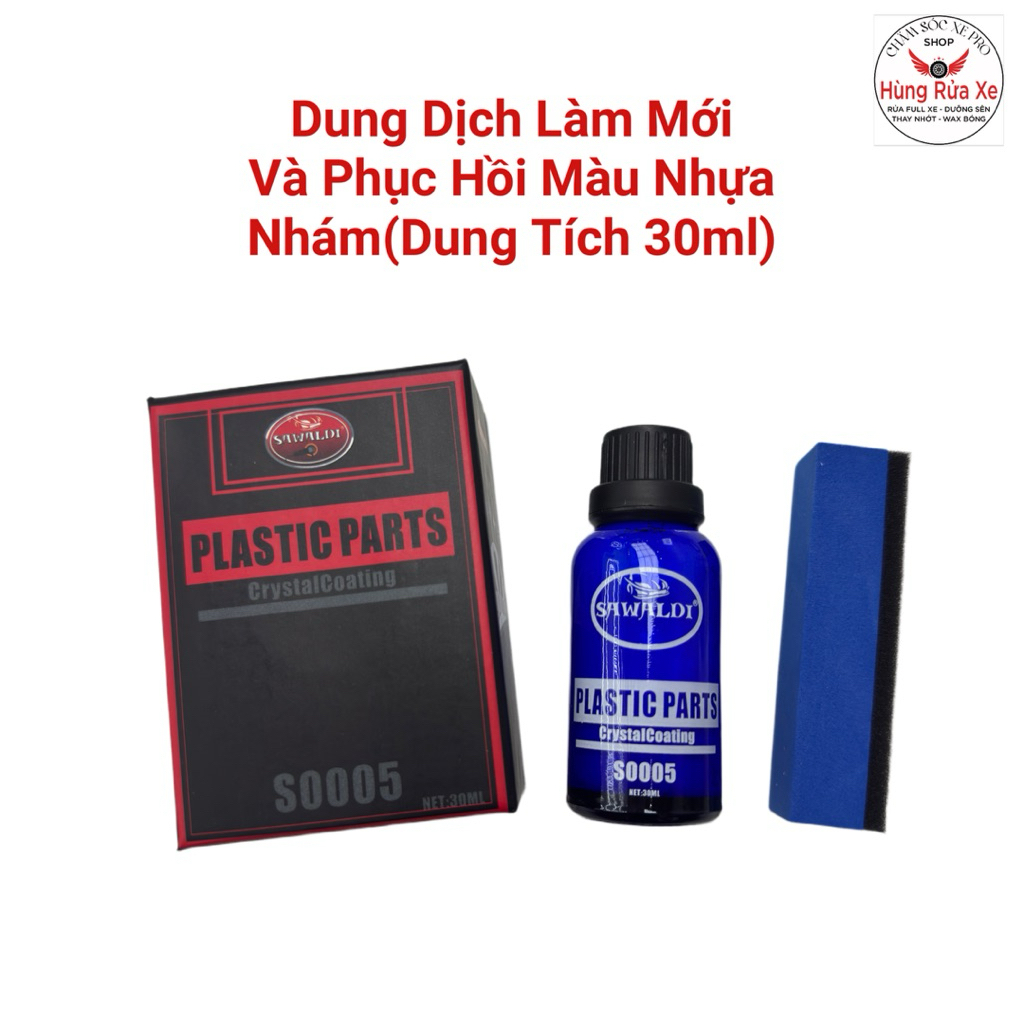 Dung Dịch Phục Hồi Nhựa Nhám Plastic Parts CRYSTAL COATING Dung Tích 30ml