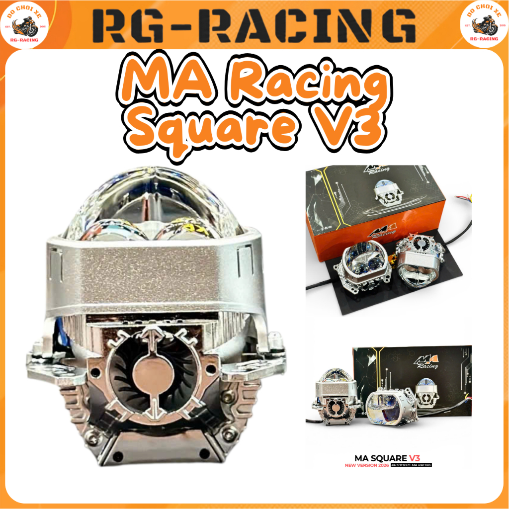 Bi Cầu MA Racing Square V3 Đèn Bi Cầu To Bi Cầu Xmen LED Bi Cầu AB 125 Bi Cầu Dream Bi Cầu RSX 110