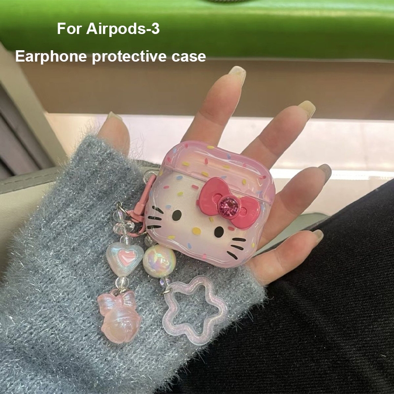 【Elevn】Vỏ bảo vệ tai nghe Bow Kitty Vỏ mềm thích hợp cho Airpods Pro2/Airpods 3/Airpods 4 chống rơi | BigBuy360 - bigbuy360.vn