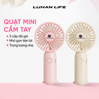 Quạt Tích Điện Cầm Tay Luhan Life Nhỏ Gọn, Pin Sử Dụng Lâu, 3 Tốc Độ Gió, Sạc Nhanh Type C
