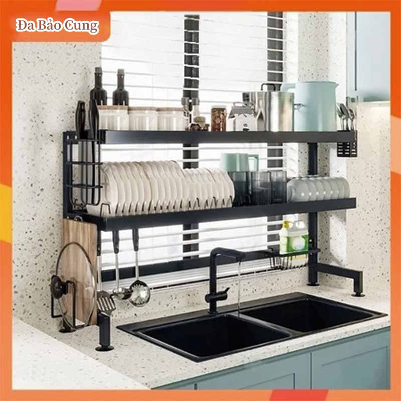 Kệ để bát inox 304，65-125cm，Kệ đựng bát đĩa Trên Bồn Rửa Bát Cao Cấp Kệ để bát đĩa Trên Bồn Rửa