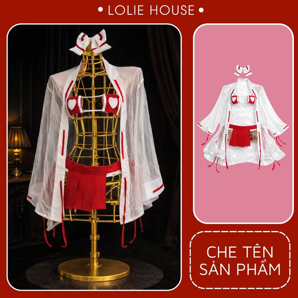 Cosplay cổ trang kimono Nhật Bản có kèm áo choàng LOLIE HOUSE - CP30