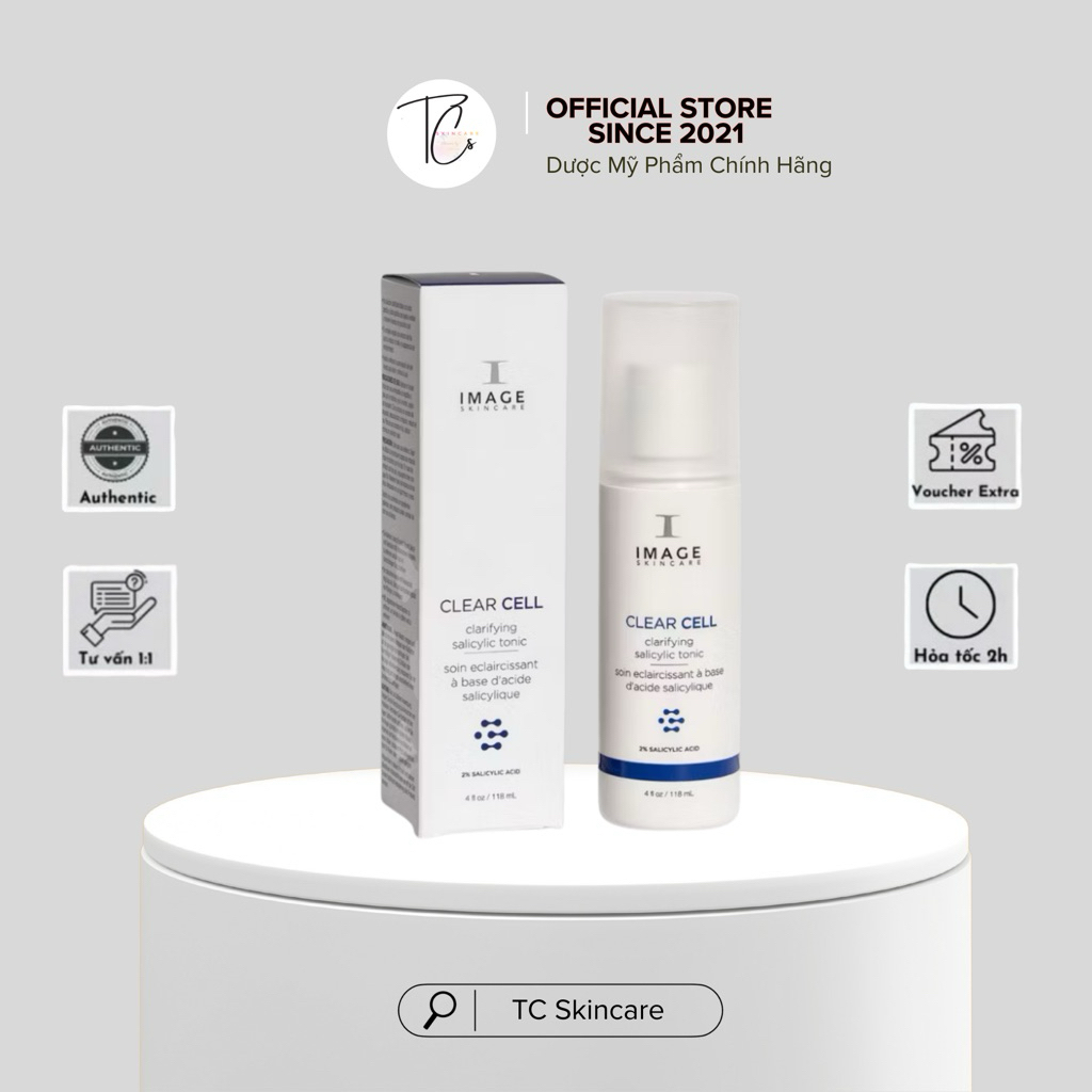 [Công Ty] Dung Dịch 2% BHA Cho Da Dầu Mụn IMAGE Skincare CLEAR CELL Clarifying Salicylic Tonic 118ml