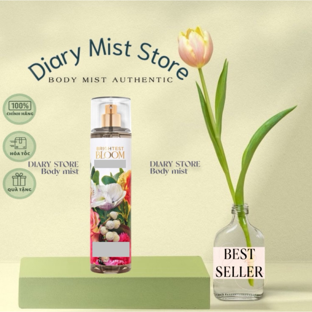 𝐃𝐢𝐚𝐫𝐲𝐦𝐢𝐬𝐭.𝐬𝐭𝐨𝐫𝐞 Xịt Thơm Toàn Thân Bath & Body Works - BRIGHTEST BLOOM