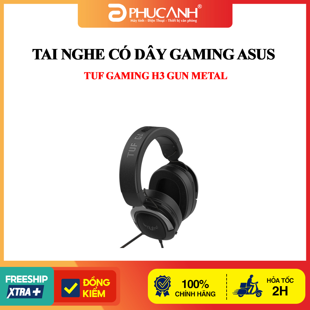 Tai nghe có dây Gaming Asus TUF Gaming H3 Gun Metal