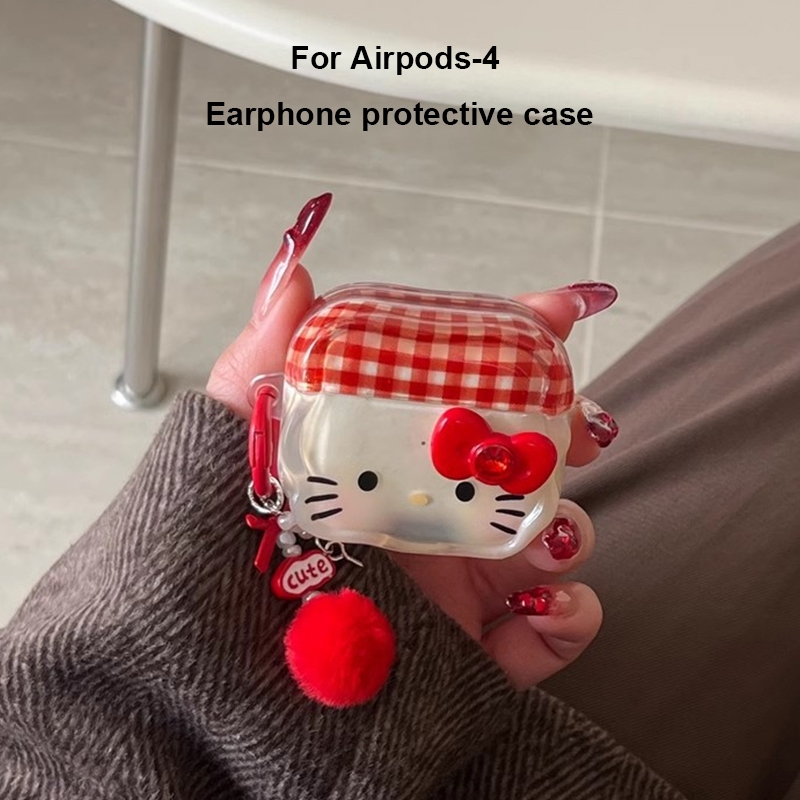 【Elevn】Vỏ bảo vệ tai nghe Bow Kitty Vỏ mềm thích hợp cho Airpods Pro2/Airpods 3/Airpods 4 chống rơi | BigBuy360 - bigbuy360.vn