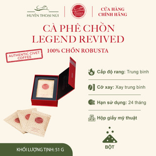 Cà Phê Chồn Cao Cấp Legend Revived - 100% Authentic Civet Coffee Robusta -  Lên men tự nhiên kỳ diệu - Hộp 51g