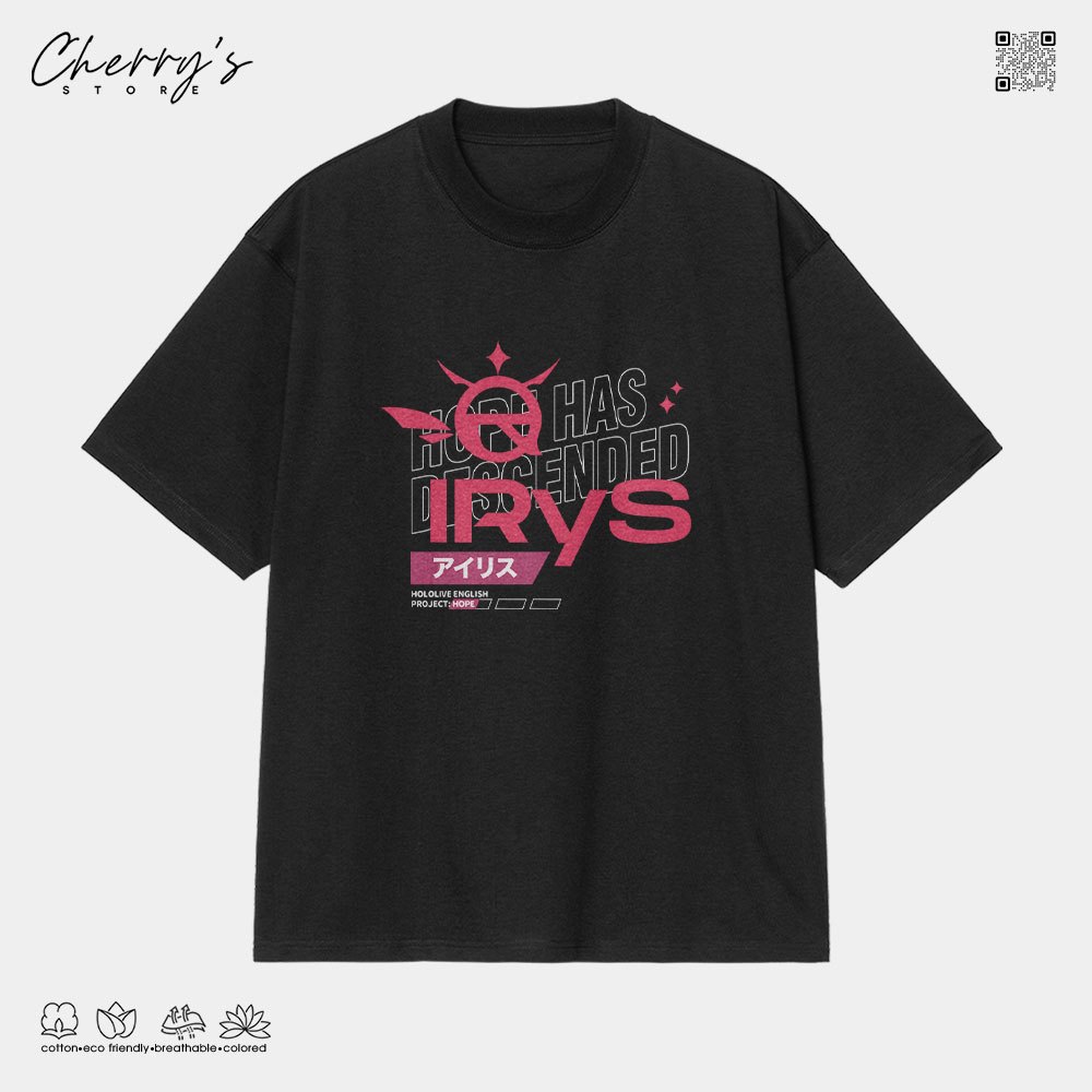 Áo Thun IRyS HOLOLIVE Unisex Oversize 100% Cotton – Áo Anime In Hình