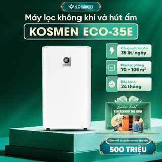 Máy Lọc Không Khí Và Hút Ẩm Kosmen ECO-35E Hút Ẩm 35 lít/ngày, Lọc Khí 3 Lớp Cao Cấp - Hàng Chính Hãng, Bảo Hành 2 Năm