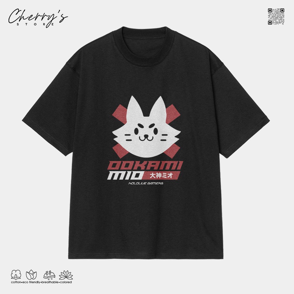 Áo Thun Ookami Mio HOLOLIVE Unisex Oversize 100% Cotton – Áo Anime In Hình