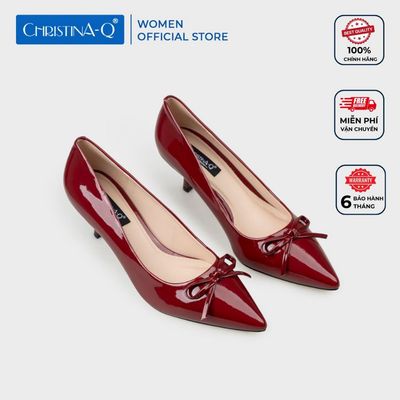 Giày Nữ Cao Gót Bít Mũi Nhọn CHRISTINA-Q GBN447I (form nhỏ)