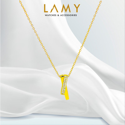 Dây chuyền bạc nữ LAMY Intertwined Sparkle Necklace Gold 6422