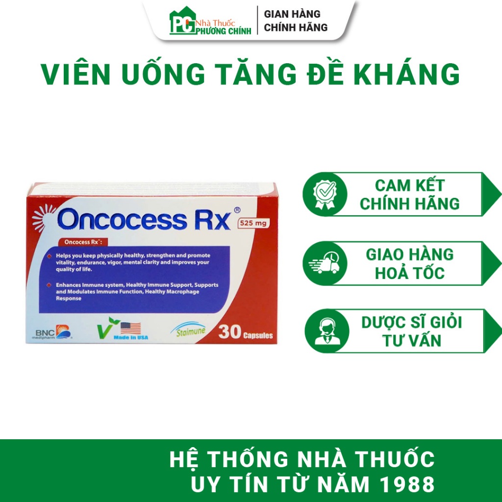 Viên Uống Tăng Đề Kháng BNC Medipharm Oncocess Rx - Hỗ Trợ Tăng Cường Sức Khoẻ 30 Viên/Hộp