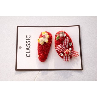 Set Kẹp Tóc Nỉ Đỏ Dễ Thương Hoạt Hình Cute Hello Kitty Kẹp Tóc Nữ Bé Gái Dollie