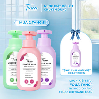 [MUA 2 TẶNG 1] Nước Giặt Đồ Lót Chuyên Dụng TINEE 280ml Hạn Chế Nấm Khuẩn, Dịu Nhẹ