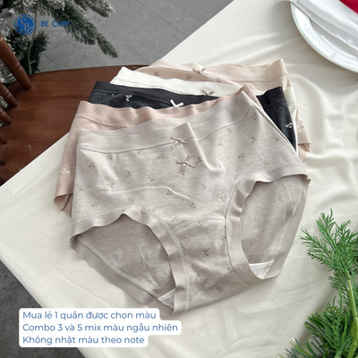 [COMBO 5] Quần Lót Nữ Cotton Cạp Cao Vừa Hoa Nhí Freesize 55-65kg QL2036 Nội Y Bechipi