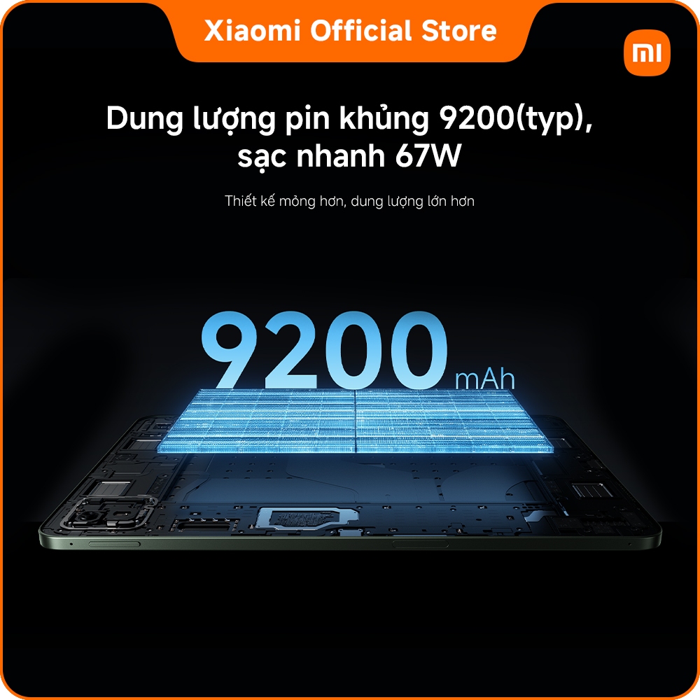 Máy tính bảng Xiaomi Pad 8 Pro (8+128GB|8+256GB)| Pin 9200mAh (typ)|Màn hình 3.2K 144Hz| Vi xử lý Snapdragon 8 Elite | BigBuy360 - bigbuy360.vn