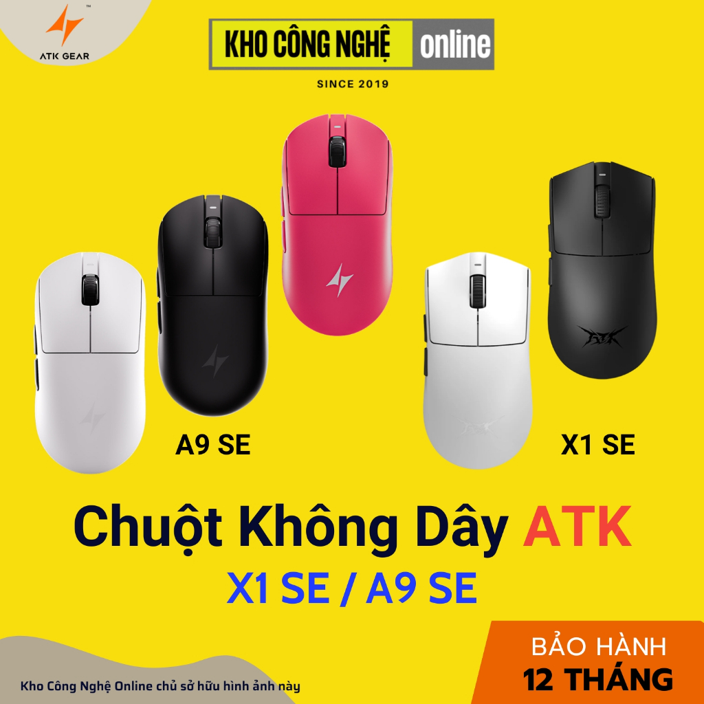Chuột không dây ATK X1 SE Tri-Mode (Hàng Chính Hãng)