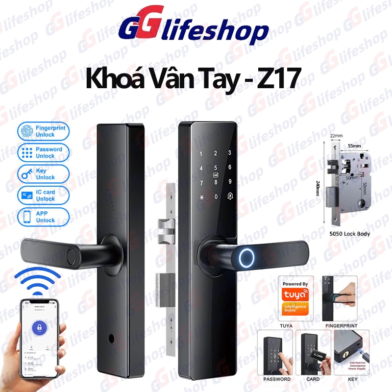 Khoá cửa vân tay, Khoá cửa thông minh cửa gỗ -  WiFi dễ sử dụng khóa vân tay