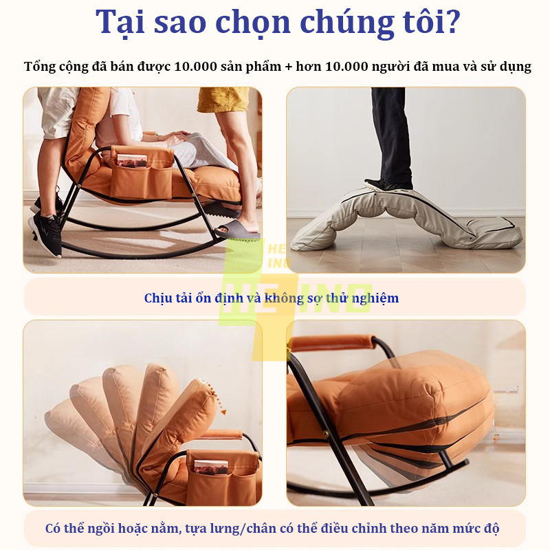 HEINO Ghế tựa lưng vải chống bẩn - Ghế lười phòng khách chống lật siêu bền Dễ lau chùi | BigBuy360 - bigbuy360.vn