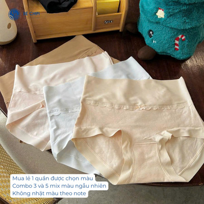 Combo 3 Quần Lót Nữ Cạp Cao Cotton Nano Ôm Gen Bụng QL1134 Nội Y Bechipi