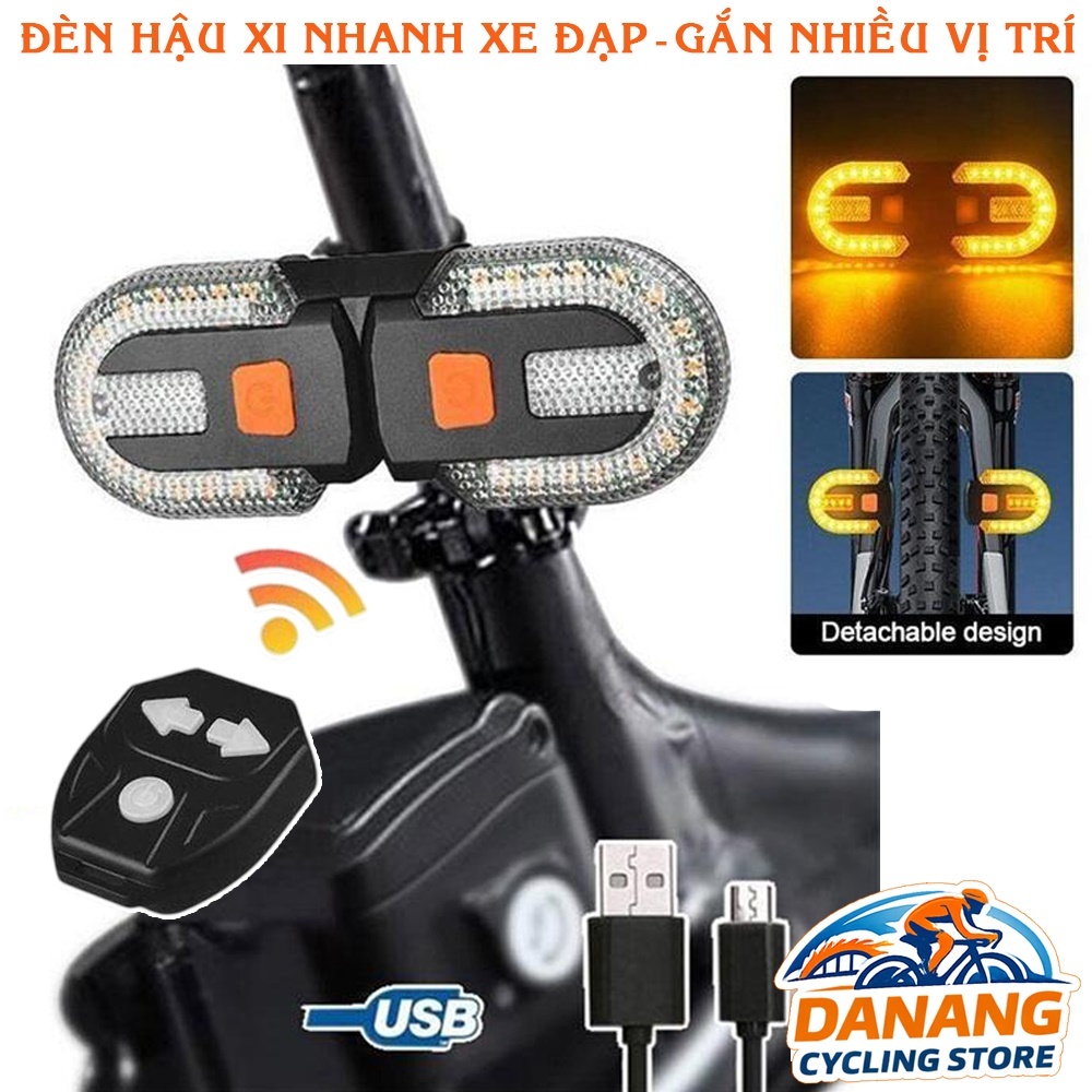Đèn Hậu Xi Nhan Xe Đạp – Gắn Cọc Yên, Tách Rời Gắn Nhiều Vị Trí