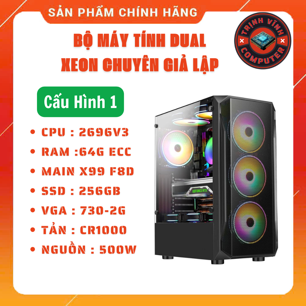 Bộ Máy Tính Dual Xeon 2696V3 Cực Mạnh