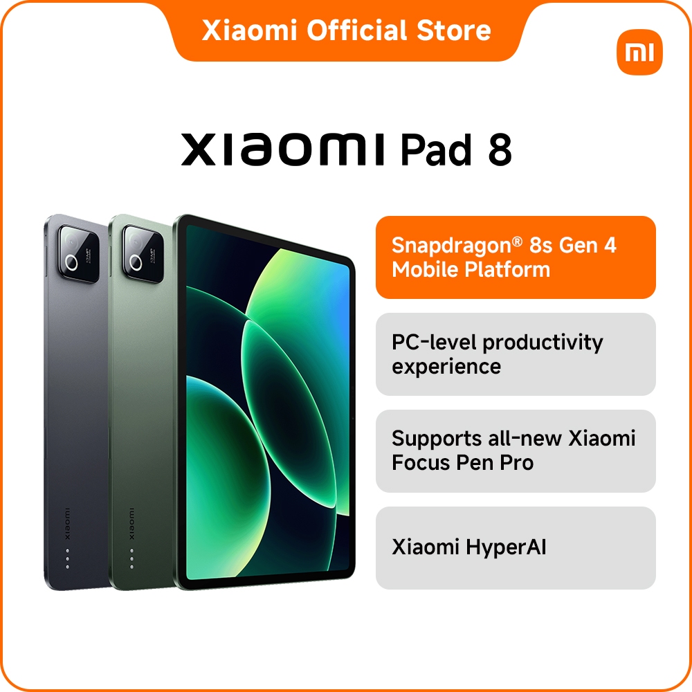 Máy tính bảng Xiaomi Pad 8 (8+128GB|8+256GB)| Pin 9200mAh (typ)| Màn hình 3.2K 144Hz| Vi xử lý Snapdragon 8s Gen 4 | BigBuy360 - bigbuy360.vn