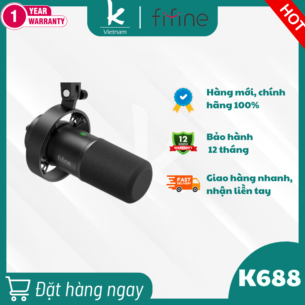 FIFINE K688 AmpliTank Micro Dynamic Cổng USB & XLR