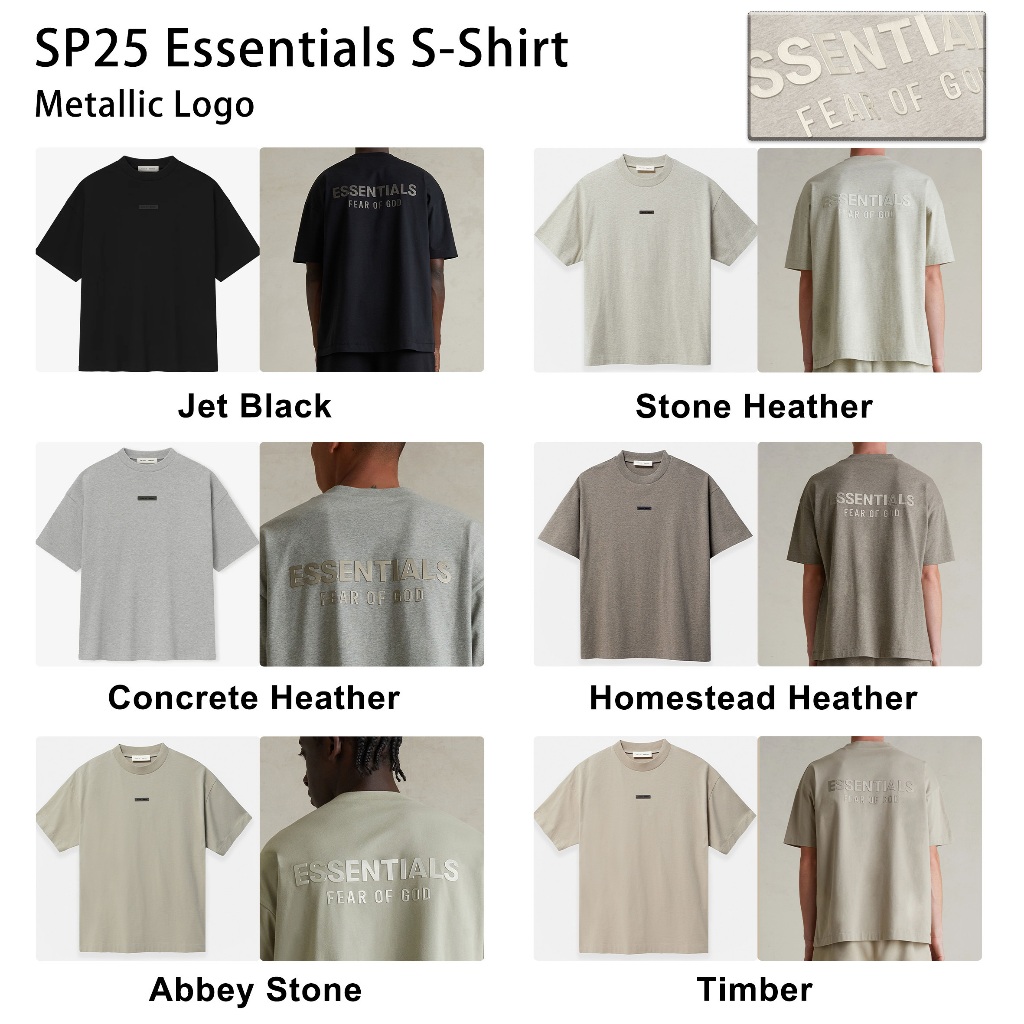 [FW25 CLASSIC COLLECTION] ESSENTIALS Classic Fleece T-Shirts - Áo thun cộc tay ESSENTIALS Fear Of Go