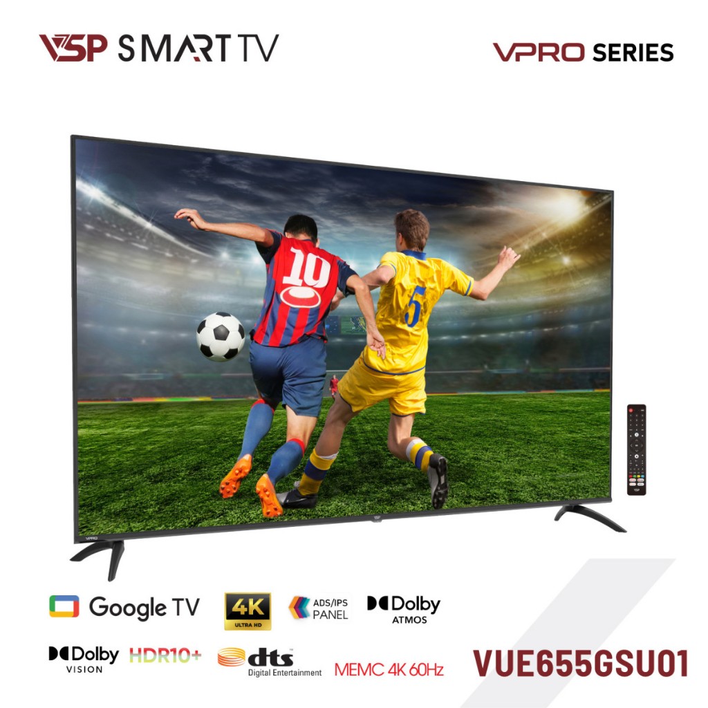 (CHÍNH HÃNG) VSP Smart Tivi 65inch VUE65GSU01 VPro Google TV 4K (65 inch)