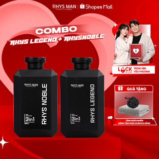Combo 2 chai sữa tắm gội 3 in 1 Rhys Noble và Rhys Legend 350ml RHYS MAN