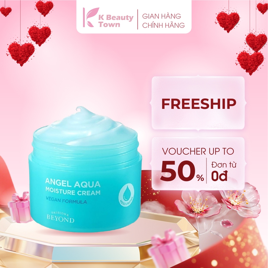 Kem dưỡng ẩm thuần chay cấp nước chuyên sâu Beyond Angel Aqua Moisture Cream x K Beauty Town