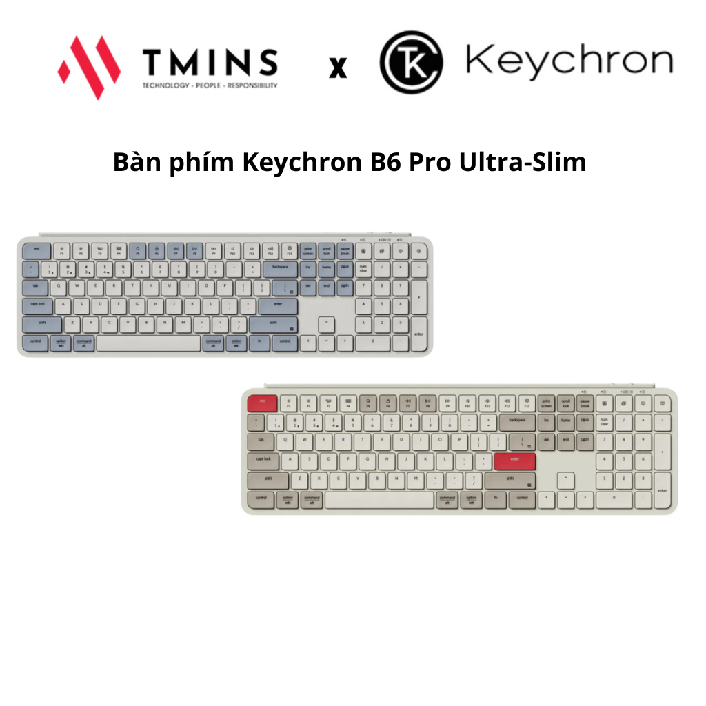 Bàn phím Keychron B6 Pro Ultra-Slim - Hàng chính hãng