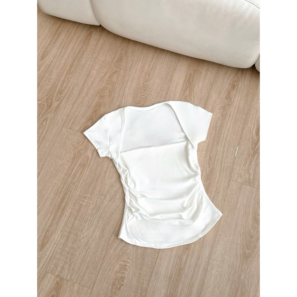 ÁO THUN CỘC TAY NHÚN EO SIÊU HOT TÔN DÁNG CHO NỮ m6038 | BigBuy360 - bigbuy360.vn