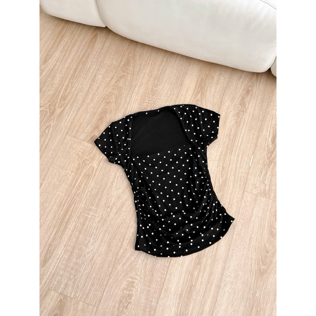 ÁO THUN CỘC TAY NHÚN EO SIÊU HOT TÔN DÁNG CHO NỮ m6038 | BigBuy360 - bigbuy360.vn