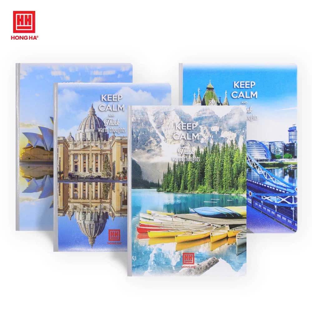 Vở kẻ ngang200trang Hồng Hà, tập kẻ ngang Hồng Hà bề mặt giấy trơn mịn, gáy bìa chắc chắn