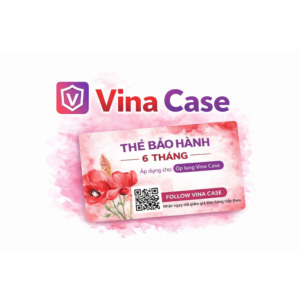Thẻ tri ân & bảo hành 6 tháng ốp lưng điện thoại – Quà tặng kèm theo (Không bán)