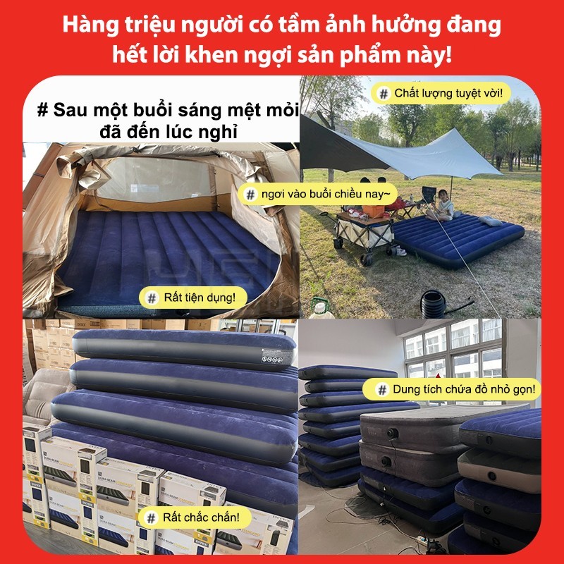HEINO Nệm Hơi Điện Tự Bơm 25cm Chống Thấm Giường Hơi Du Lịch Gia Đình Bơm Điện Tích Hợp (Giao Nhanh) | BigBuy360 - bigbuy360.vn