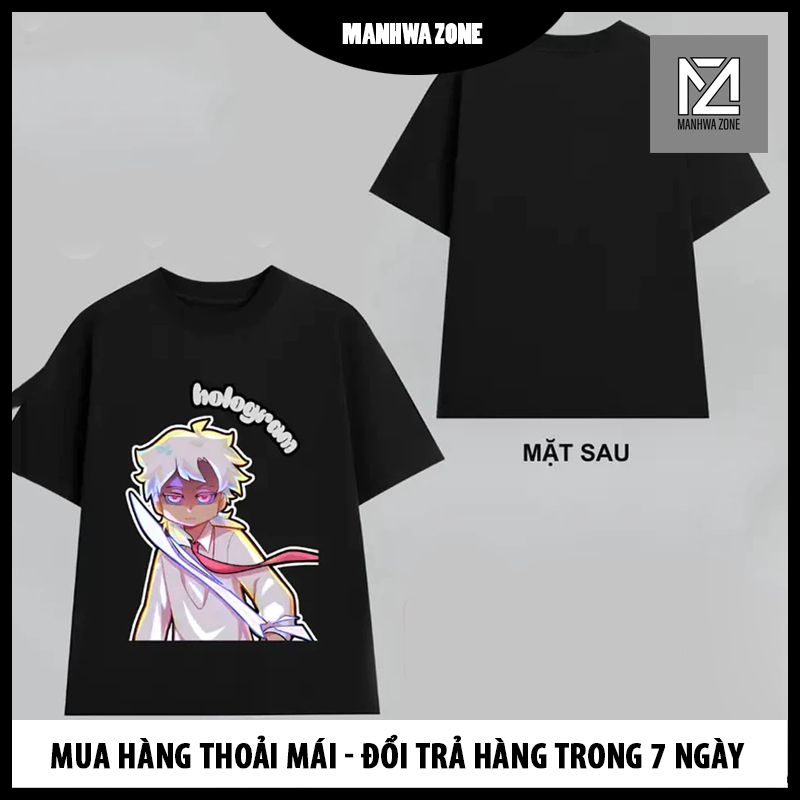 Áo thun Hiha Hologram - Undertale Sans 404 505 606  dành cho bé trai và bé gái UNISEX PHÔNG TRẮNG TA