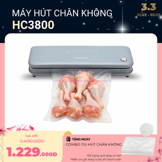 [KHÔNG KÉN TÚI Máy Hút Chân Không Thực Phẩm Hecci Home HC3800 -  Cảm ứng