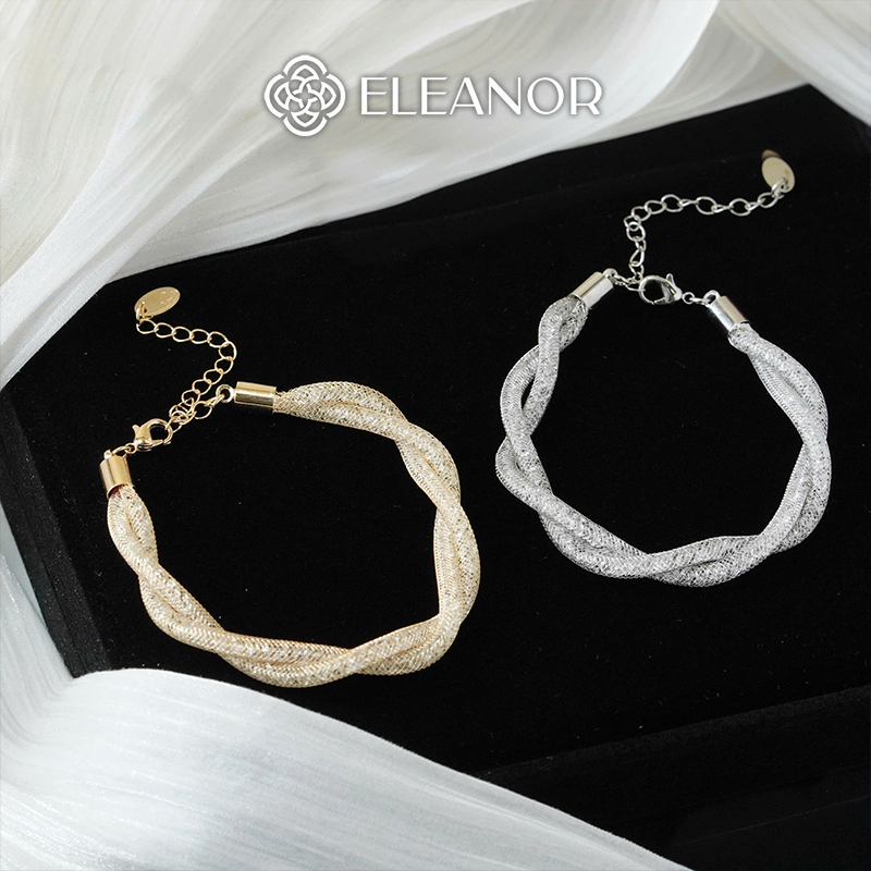 Vòng tay nữ Eleanor Accessories viền xoắn phụ kiện trang sức lắc tay 11379