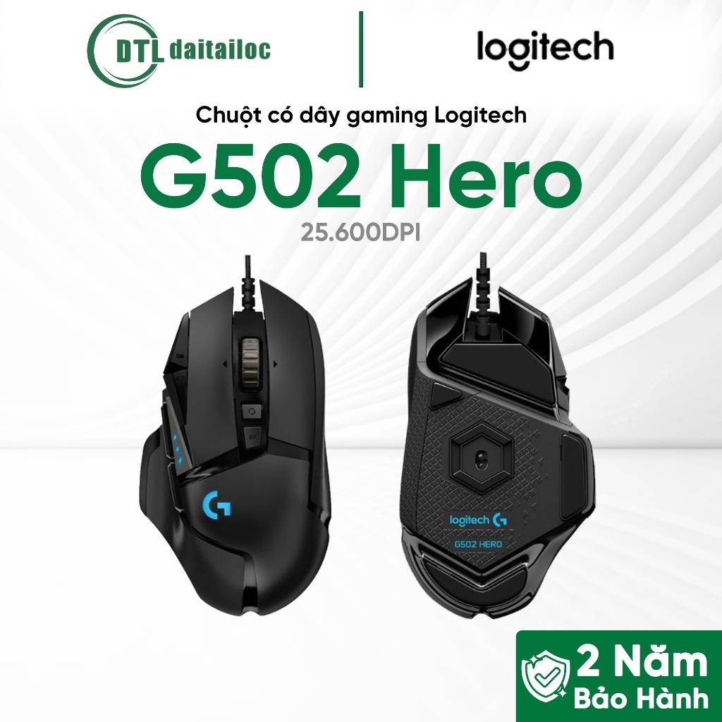 Chuột có dây gaming Logitech G502 Hero 910-005472 | Chính Hãng | Bảo Hành 24 Tháng