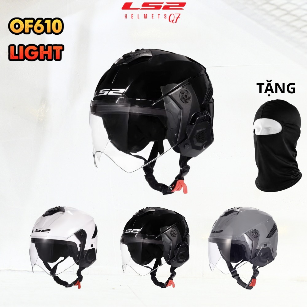 Mũ bảo hiểm nửa đầu LS2 OF610 LIGHT gọn nhẹ mát có kính chắn - LS2 Helmets