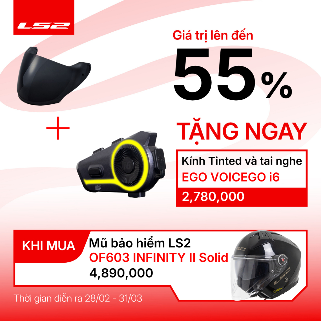 [LS2 CHÍNH HÃNG] Mũ bảo hiểm 3/4 LS2 OF603 Infinity II Fiberglass ECE22.06 - Bảo hành 5 năm - SPID