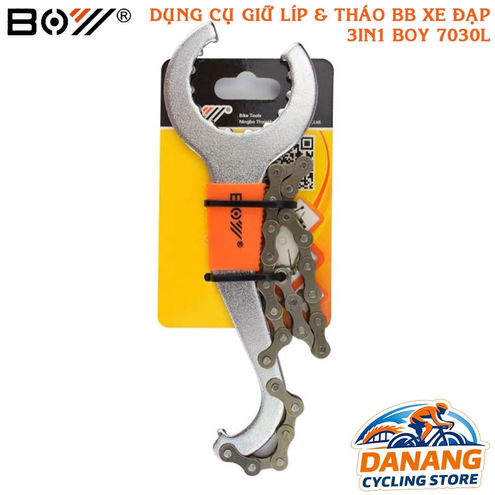 Dụng Cụ Giữ Líp & Tháo Trục Cốt Rỗng Xe Đạp 3in1 BOY 7030L – Mở Líp, Tháo Cốt Giữa Đa Năng