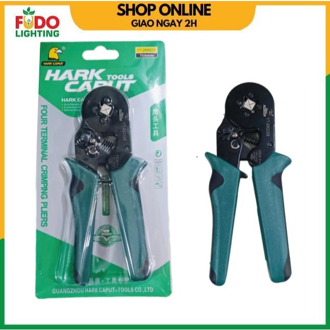 Kềm bấm cos pin, kềm quạ Hark Caput bọc nhựa cao cấp chính hãng